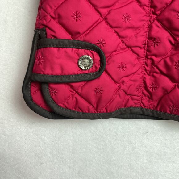 Eddie Bauer Womens Premium Goose Down Vest Full Zip Petite Medium Red - Picture 7 of 16